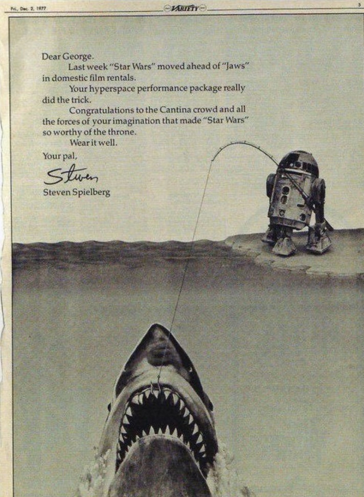Jaws Star Wars First box office king / Filmz.dk
