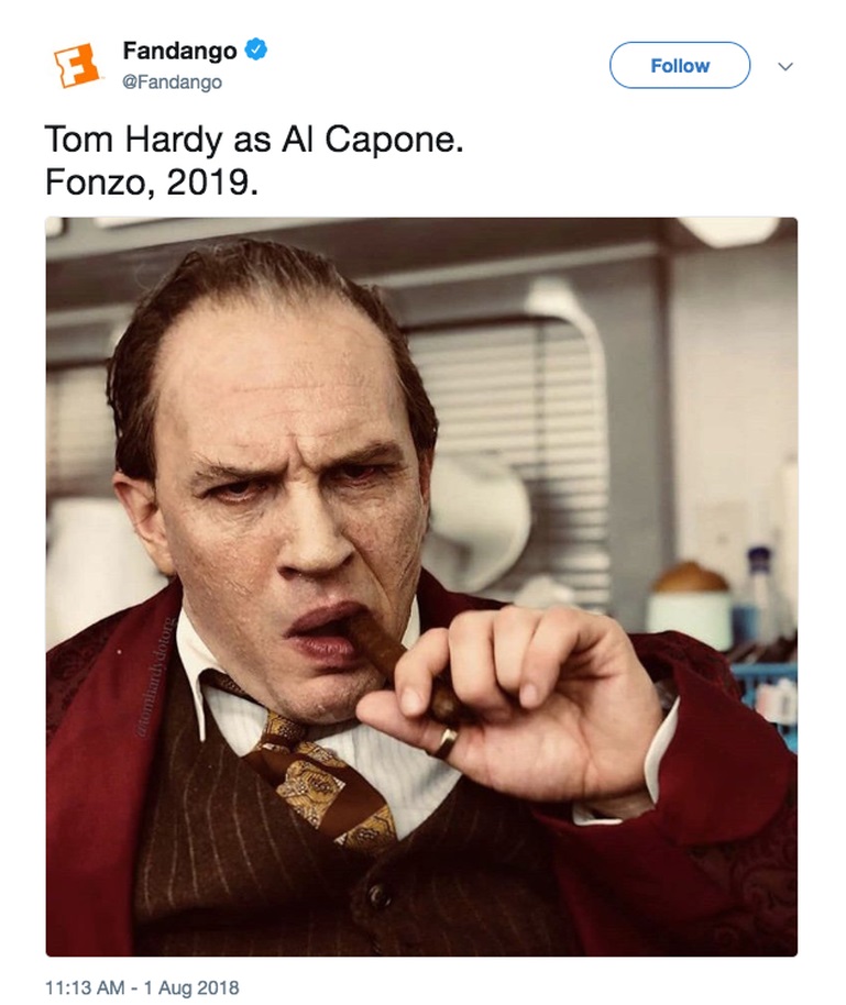 fandango tom hardy fonzo tweet / Filmz.dk