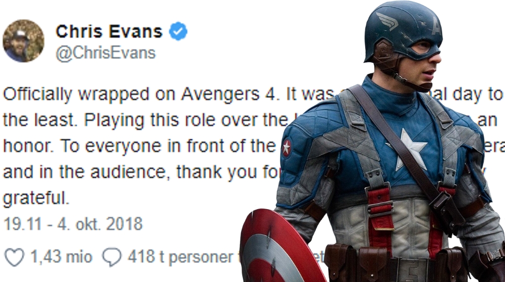 Chris Evans Avengers 4 spoiler / Filmz.dk