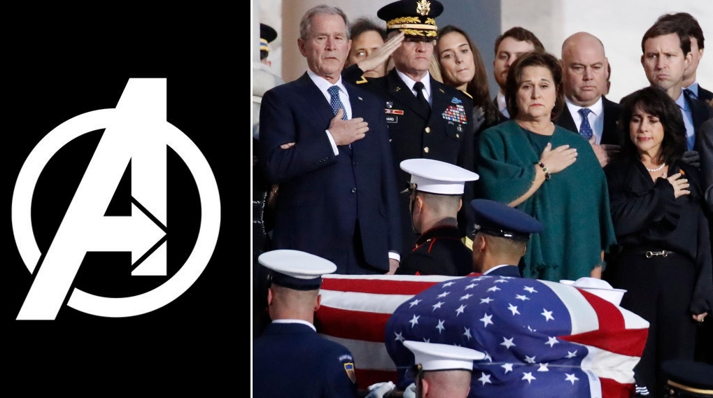 Avengers 4 trailer præsident begravelse george bush / Filmz.dk