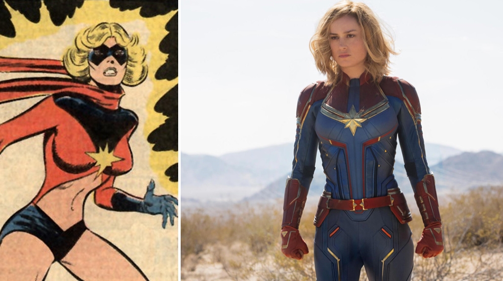 Captain Marvel kostume tegneserier MCU / Filmz.dk