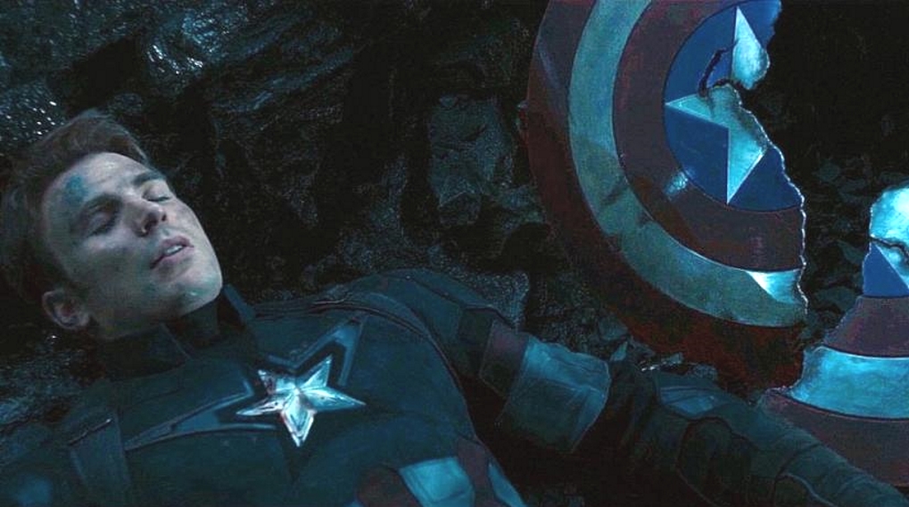 Thanos hoved Captain America droppet scene / Filmz.dk