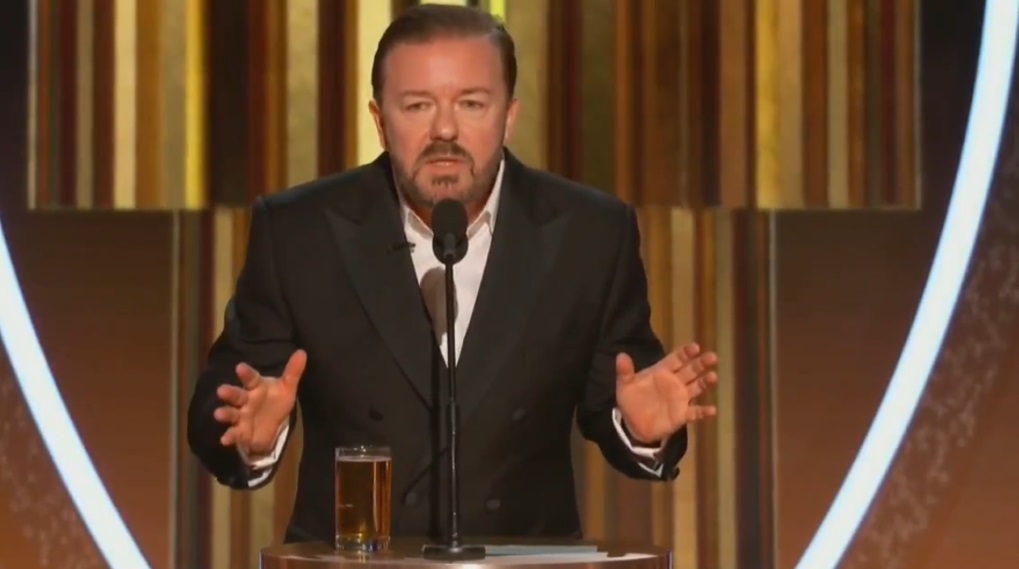 Ricky Gervais åbning monolog jokes 2020 Golden Globe Awards / Filmz.dk