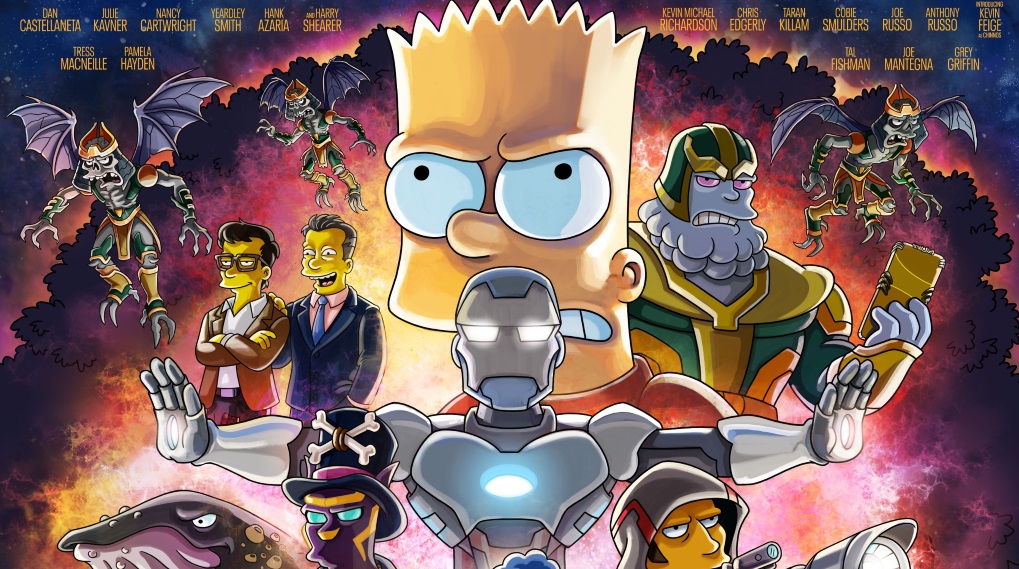 Bart the Bad Guy The Simpsons Marvel Avengers plakat / Filmz.dk